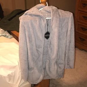 Hooded Pocket Fluffy Teddy Jacket